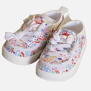 BILLY Footwear Girls' Harbor Rainbow Zipper Sneakers